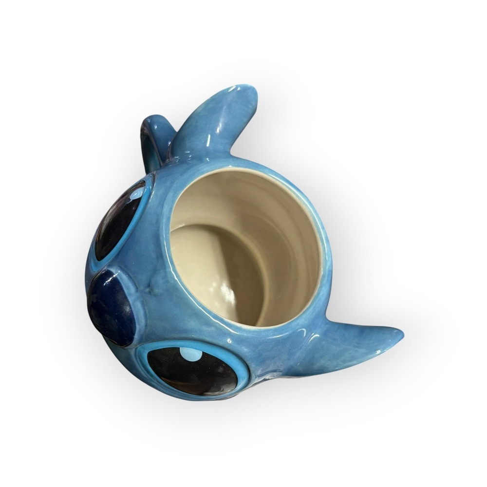 Disney Store Stitch Ceramic Mug Lilo & Stitch Blue Character Coffee Cup Sculpted